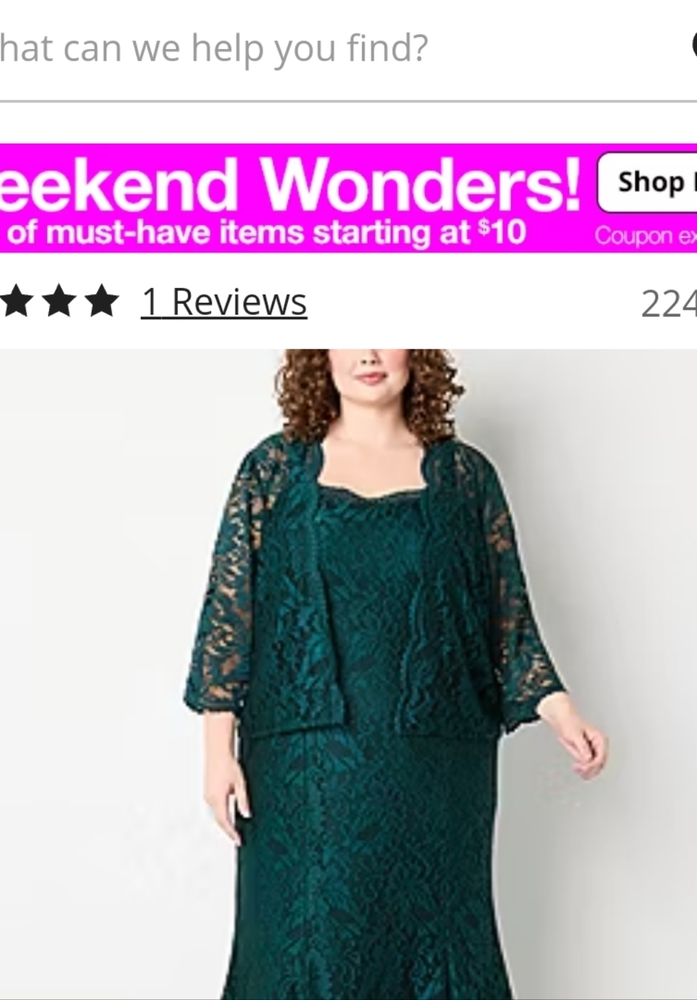 Maya Brooke Dress plus size 24W mallard green new